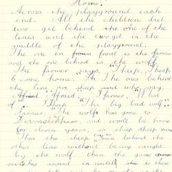 Document - Eric Jacobs, to Dorothy Howard, Description of Chasing Game 'Sheep, Sheep, Come Home', 7 Mar 1955