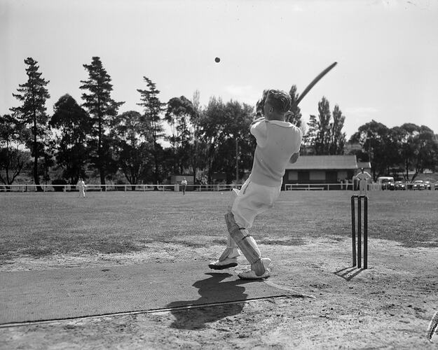 Shell Co, Cricket Match, Tooronga Oval, East Malvern, Victoria, 14 Feb 1960