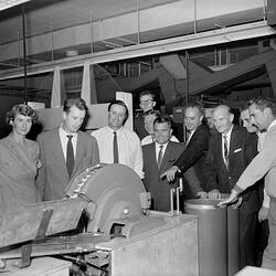Negative - 3XY Radio Station, Group Touring Phillip Morris Factory, Moorabbin, Victoria, 08 Mar 1960