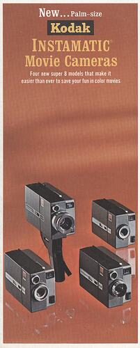 Leaflet cover with photograph of four cameras.