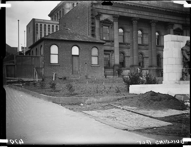 Glass Negative - Alterations to Industrial & Technological Museum (Science Museum), Melbourne, circa 1910