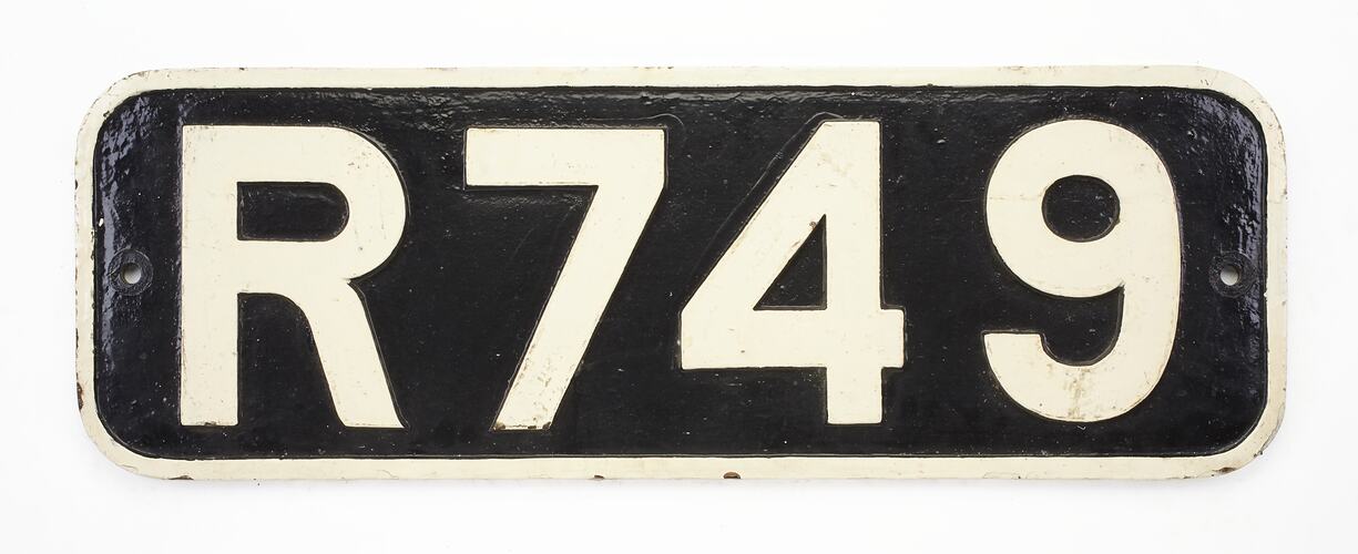 Locomotive Number Plate - Victorian Railways, R Class
