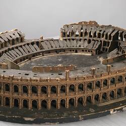 Model of cork colosseum.