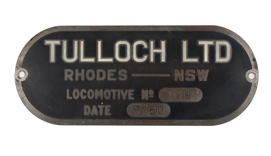 Locomotive Builders Plate - Tulloch Ltd