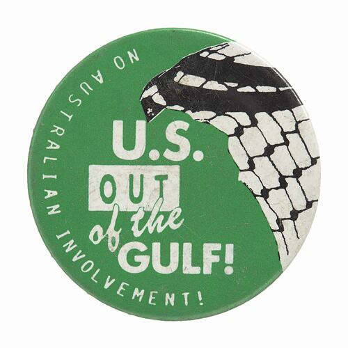 Badge - U.S. Out of the Gulf, 1990