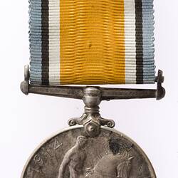 Medal - British War Medal, Great Britain, Private L.B. Garthwaite, 1914-1920 - Reverse