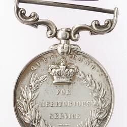 Medal - Queensland Meritorious Service Medal, Queen Victoria, Specimen, Queensland, Australia, 1895-1901 - Reverse