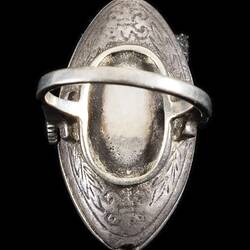 Ring - Silver & Diamente With Clock Face, Bernice Kopple, circa 1960s-1980s