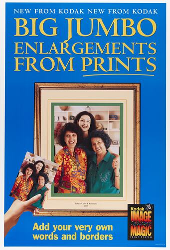 Poster - Kodak Australasia Pty Ltd, 'Big Jumbo Enlargements From Prints', 1996