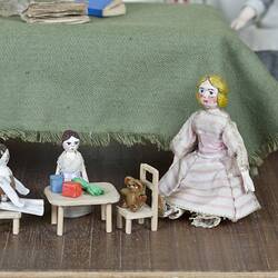 Dolls' House - F.A. Clemons, 'Pendle Hall', 1940s, Room 2, Nursery, Furnished