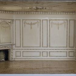Dolls' House - F.A. Clemons, 'Pendle Hall', 1940s, Room 18, Blue Bedroom, Empty
