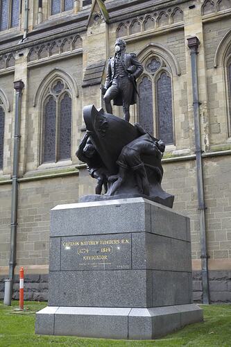 Matthew Flinders Monument, St Paul's Cathedral, Melbourne, Jul 2020