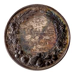 Medal - Geelong and Western Districts Agricultural and Horticultural Society Silver Prize, 1863 AD