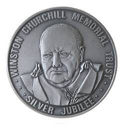 Medal - Churchill Memorial Trust Silver Jubilee, Tasmania, Australia, 1991
