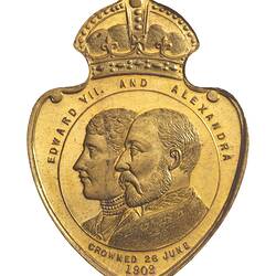 Medal - Coronation of King Edward VII & Queen Alexandra Commemorative, Specimen, City of South Melbourne, Australia, 1902