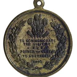 Medal - Visit of the Prince of Wales, Welcome to Australia, 1920 AD