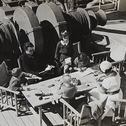 Digital Photograph - Rosemary Havill Norman With Adults & Children Engaged In Activity, Orient Line Ship, From Melbourne, 1937