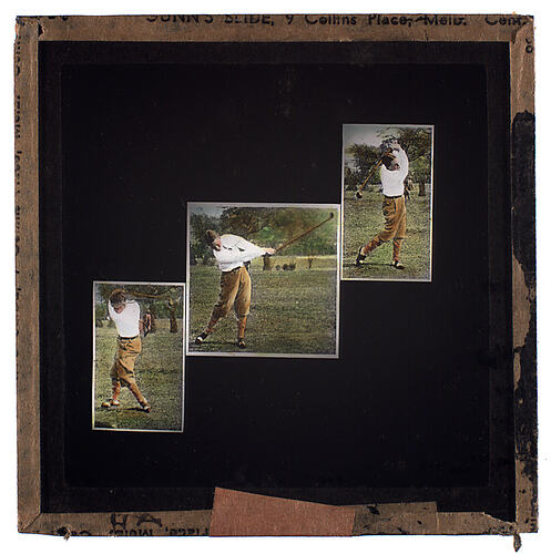 Lantern Slide - Universal Opportunity League, Man Playing Golf