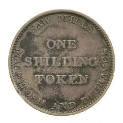 Token - 1 Shilling, Macintosh & Degraves, Sawmills, Hobart, Tasmania, Australia, 1823