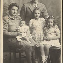 Digital Image - Halls Family Portrait, England, circa 1948