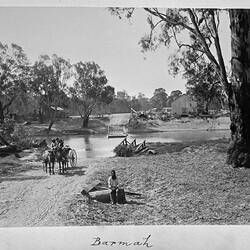Photograph - Murray River Crossing, by A.J. Campbell, Barmah, New South Wales, 1893