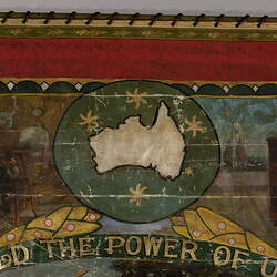 Australian Railways Trade Union. Banner, after treatment.