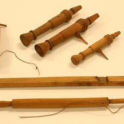 Model - Two Masted Junk, Wood, Straights Settlement, 1880