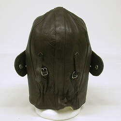 Brown leather aviator's cap from World War 1
