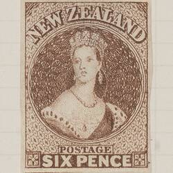 PH 9240, Stamp - 6 Pence, Auckland, New Zealand, 1862
