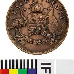 Token - 1 Penny, 'Peace & Plenty', Victoria, Australia, 1858
