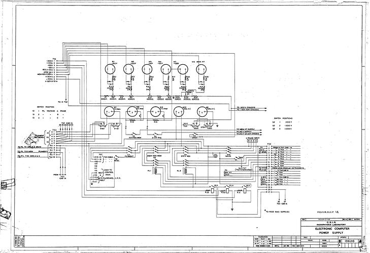 DR1096 ELECTRONIC COMPUTER POWER SUPPLY B19620