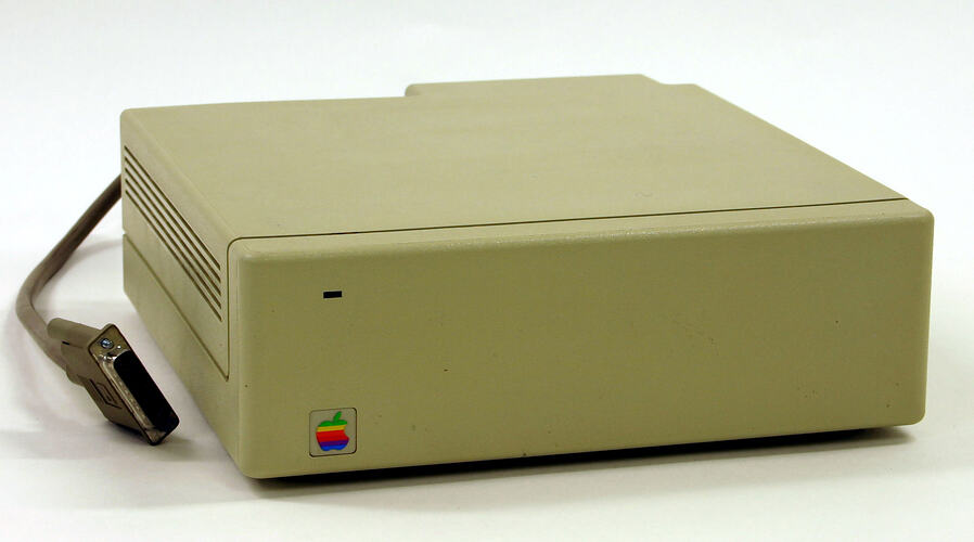 Large beige apple computer drive