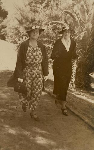 Digital Photograph - Two Women Dressed for Outing, Footscray Park, circa 1945