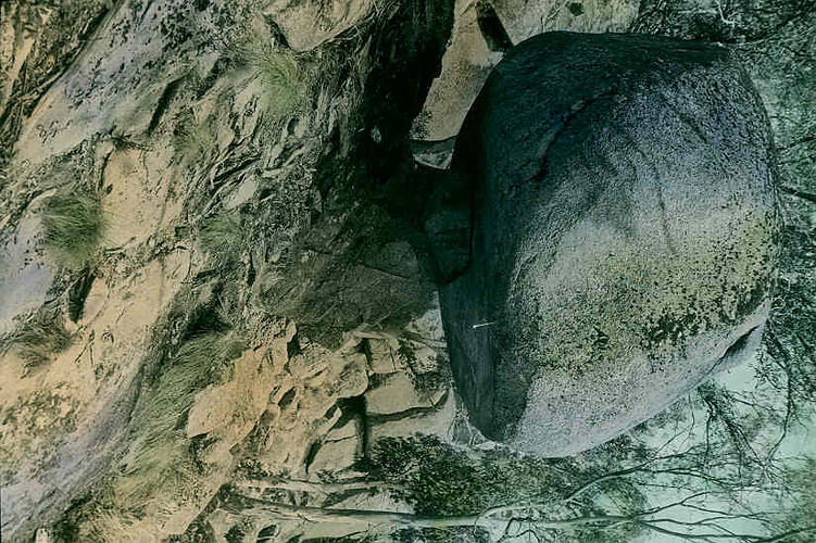 Lantern Slide - Rock Formation, Mt Buffalo, Victoria, 1908-1909. [BA 1937]
