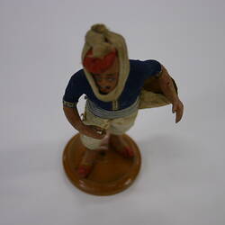 Indian Figure - Man with Bandaged Face, Clay