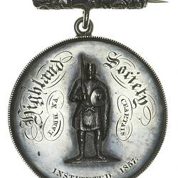 Medal - Buninyong Highland Society, First Prize Strathspeys & Reels, Australia, 1860