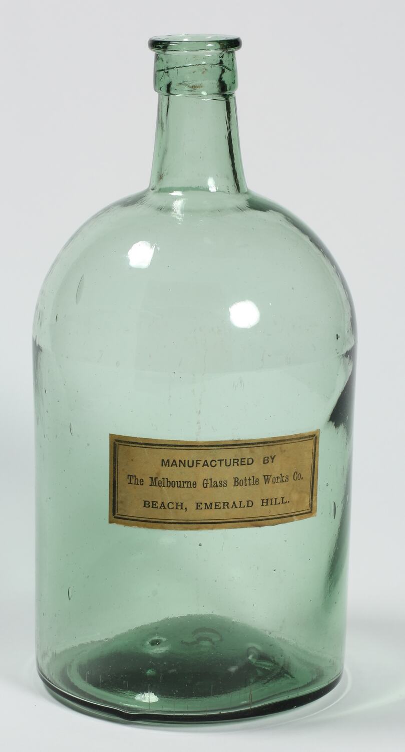 Bottle Melbourne Glass Bottle Works Co., circa 18721890