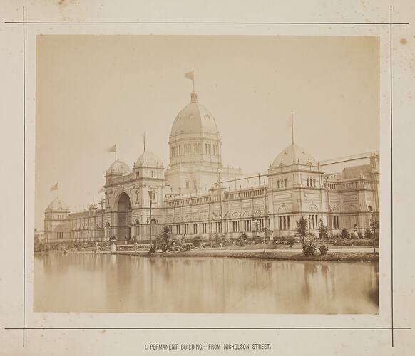 Main Exhibition Building from Nicholson Street, Carlton, 1880-1881