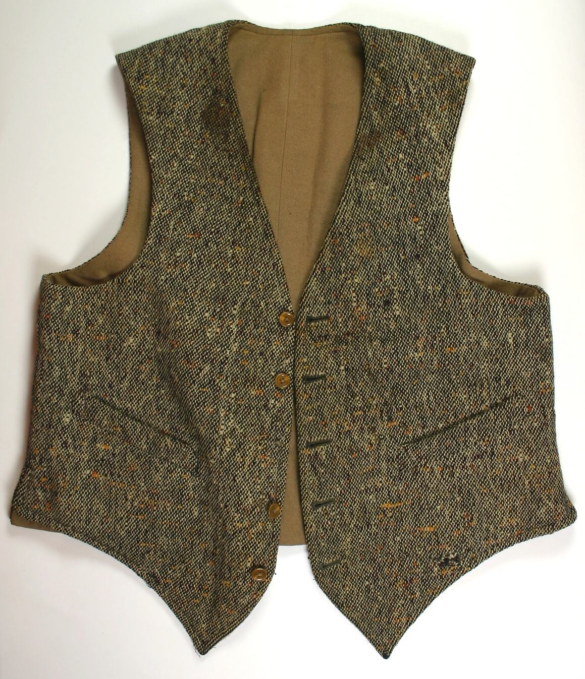 Waistcoat - Brown Tweed, Ichizo Sato Tailor, South Yarra, circa 1910