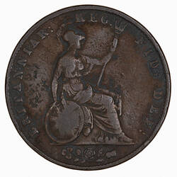 Coin - Halfpenny, Queen Victoria, Great Britain, 1846