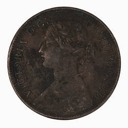 Coin - Farthing, Queen Victoria, Great Britain, 1873 (Obverse)