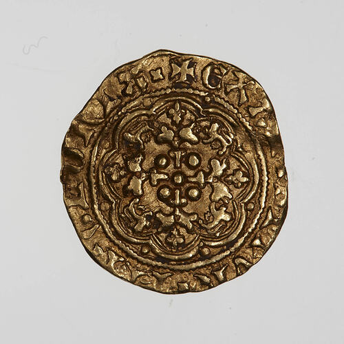 Coin - Quarter-Noble, Edward III, England, 1361 (Reverse)