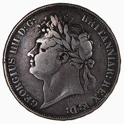 Coin - Crown,  George IV, Great Britain, 1822 (Obverse)