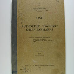 Book - Authorised Owners Sheep Ear Marks, NSW Department of Agriculture, Used at Newmarket Saleyards, 1964