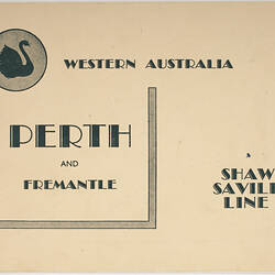 Booklet - Shaw Savill Line - Perth