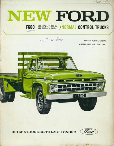 Advertisement for Ford truck.