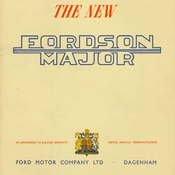 Descriptive Booklet - Ford Motor Company Ltd , Dagenham, Fordson Major Tractor, circa 1951