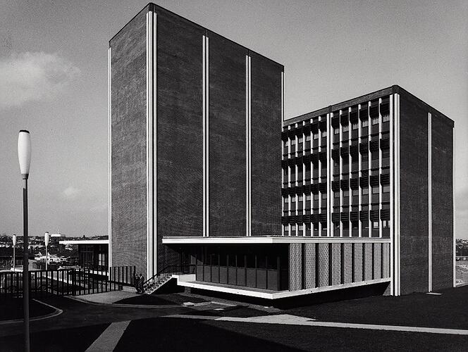 Photograph - Kodak Australasia Pty Ltd, Exterior View of Building 8, Head Office & Sales & Marketing at the Kodak Factory, Coburg, 1965
