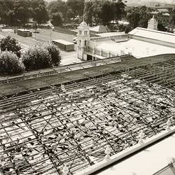 Photograph - Demolition of Stadium Annexe, Exhibition Building, Melbourne, 1972