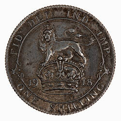 Coin - Shilling, George V, Great Britain, 1918 (Reverse)